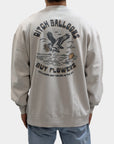 Recycled Ditch Balloons, Buy Flowers Crewneck - Pearl