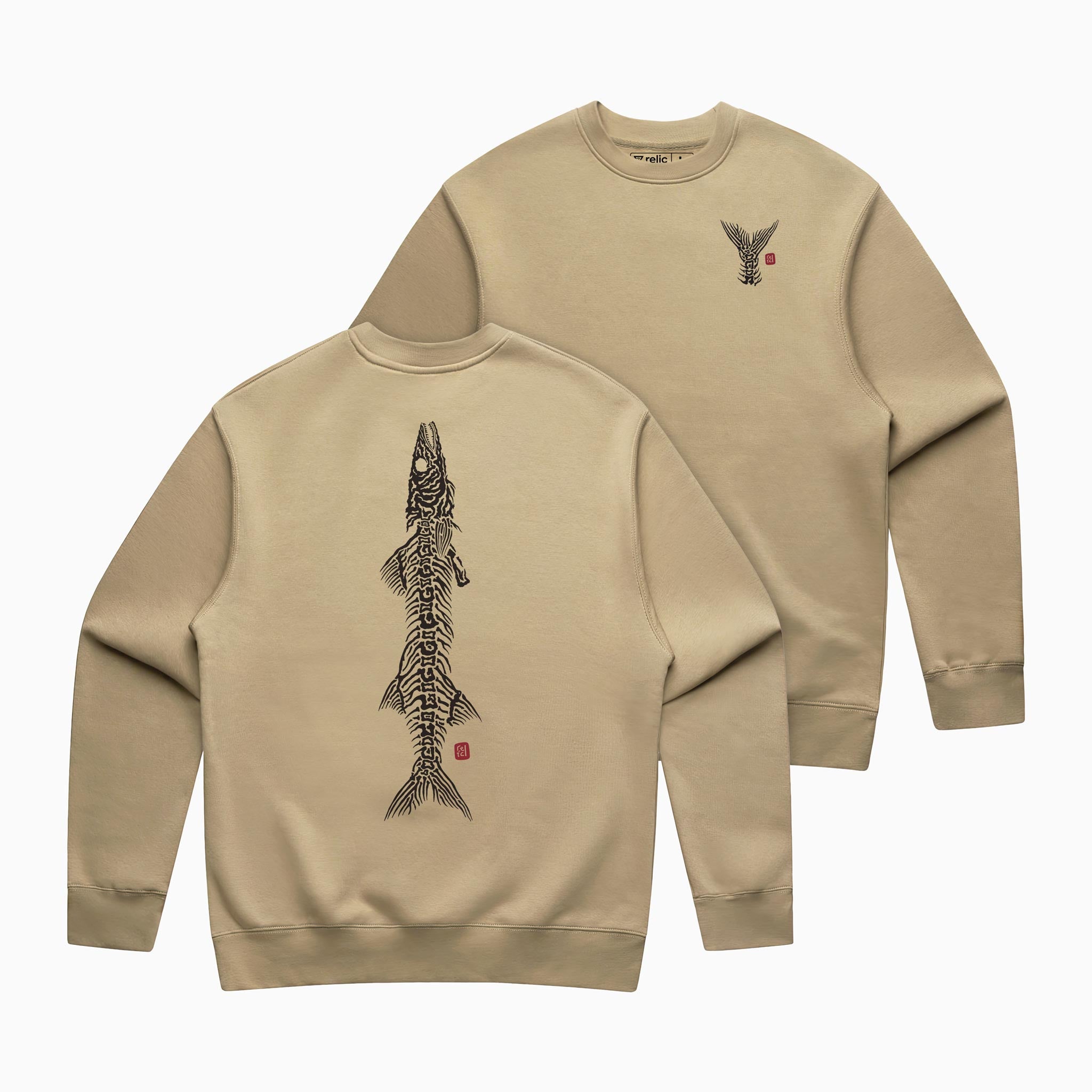 Recycled Barracuda Crew Neck - Sand – Relic
