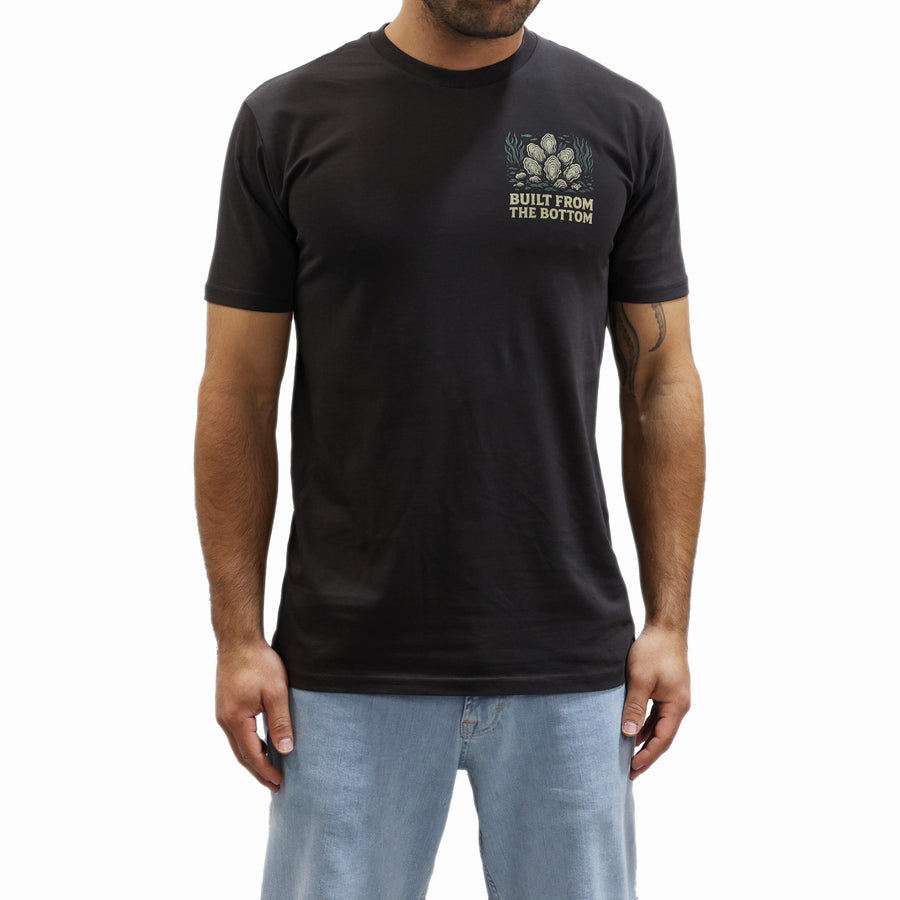 Built From The Bottom Tee - Faded Black