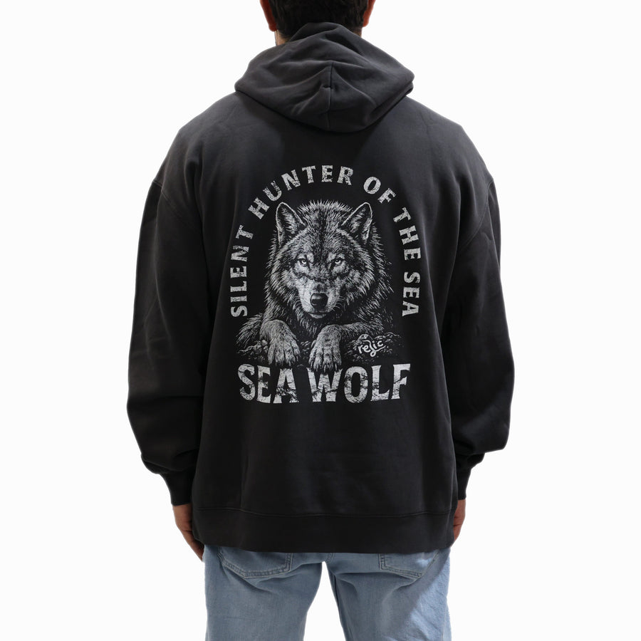 Recycled Silent Hunter of The Sea Hoodie - Faded Black