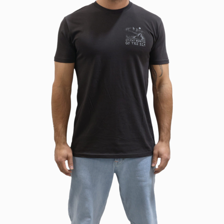 Silent Hunter of The Sea Tee - Faded Black