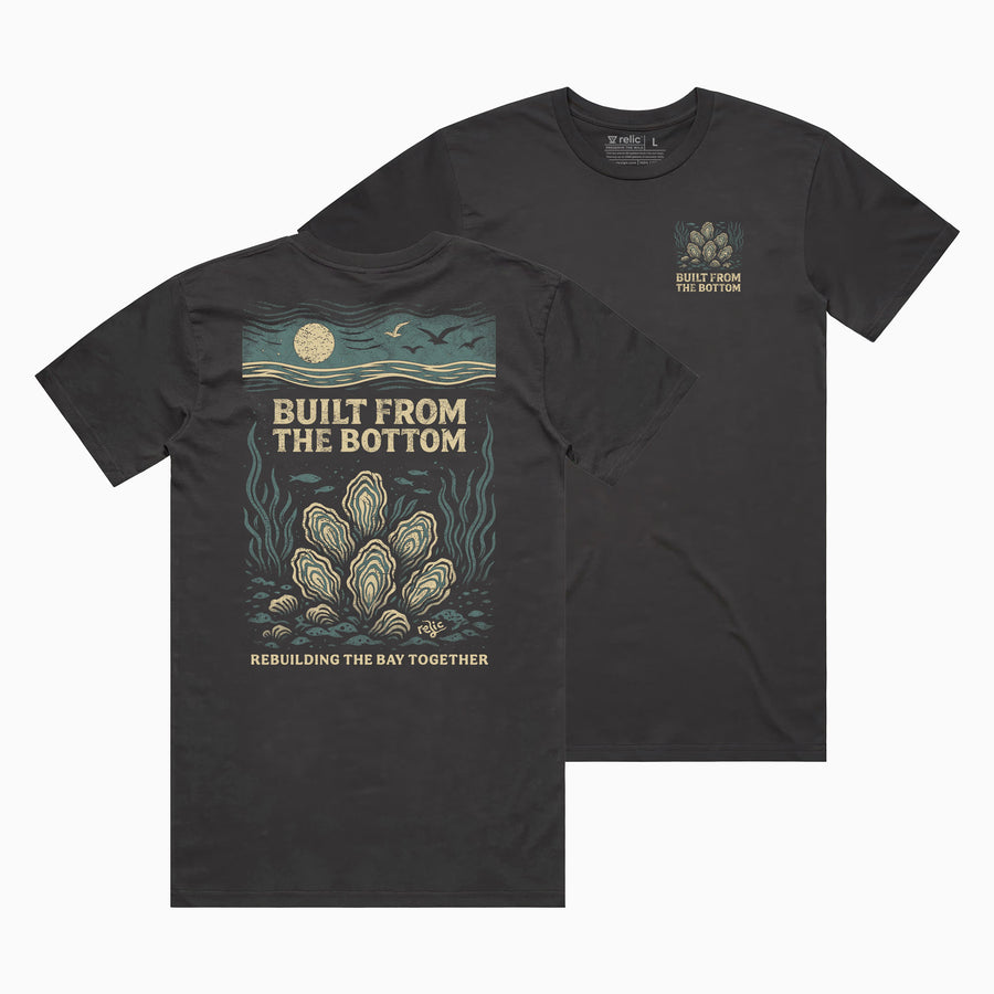 Built From The Bottom Tee - Faded Black