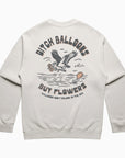 Recycled Ditch Balloons, Buy Flowers Crewneck - Pearl
