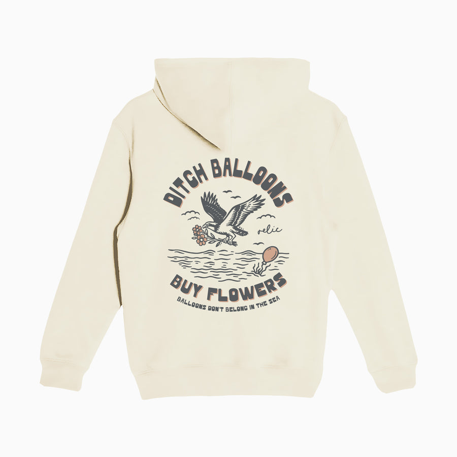 Kids Ditch Balloons, Buy Flowers Hoodie - Cream