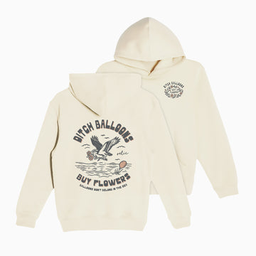 Kids Ditch Balloons, Buy Flowers Hoodie - Cream