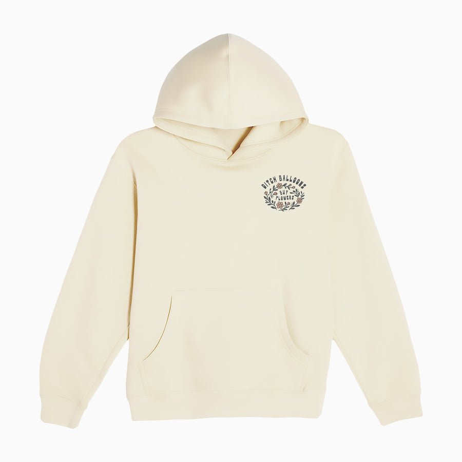 Kids Ditch Balloons, Buy Flowers Hoodie - Cream