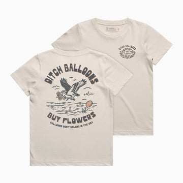 Kids Ditch Balloons, Buy Flowers Tee - Pearl
