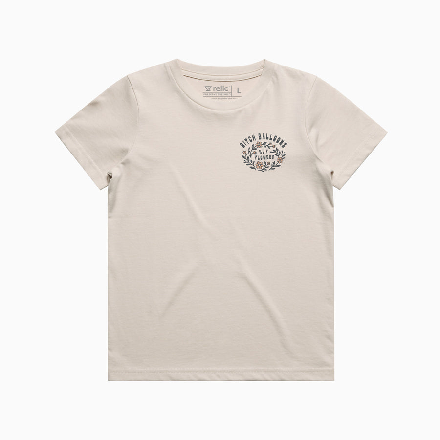 Kids Ditch Balloons, Buy Flowers Tee - Pearl