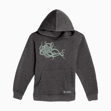 Kids Octopus Hoodie - Storm Gray