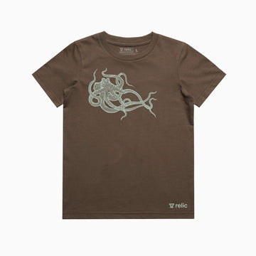 Kids Octopus Tee - Mudrock