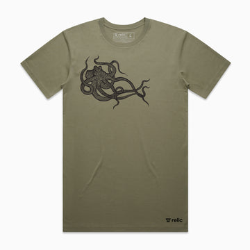 Octopus Tee - Military Green