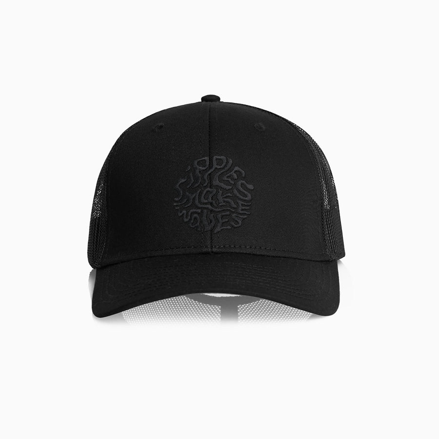 Ripples Make Waves Cap | Black On Black