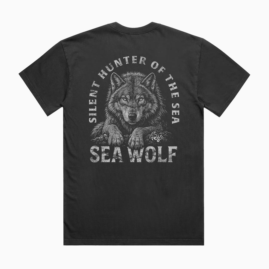 Heavy Silent Hunter of The Sea Tee - Faded Black