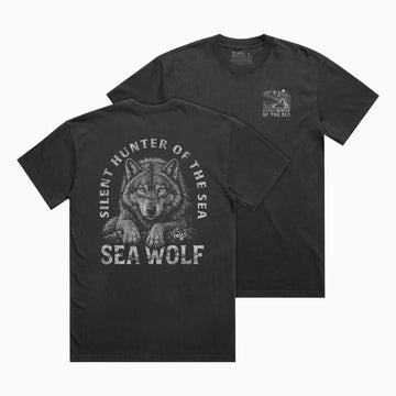 Heavy Silent Hunter of The Sea Tee - Faded Black