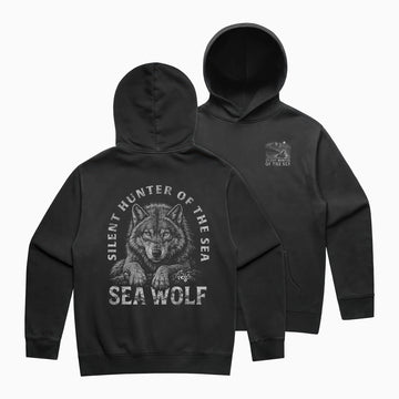 Recycled Silent Hunter of The Sea Hoodie - Faded Black
