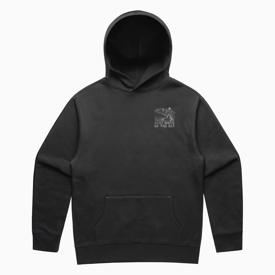 Recycled Silent Hunter of The Sea Hoodie - Faded Black