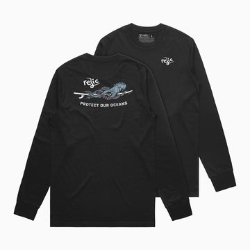 Surf Octo Long Sleeve - Black