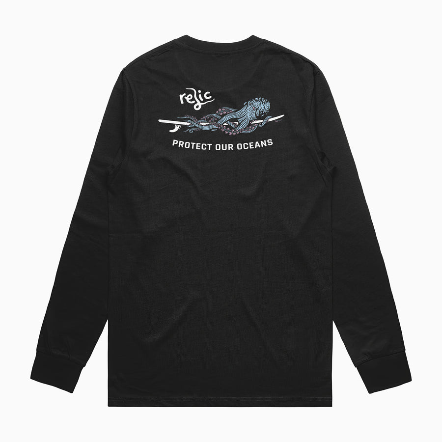 Surf Octo Long Sleeve - Black